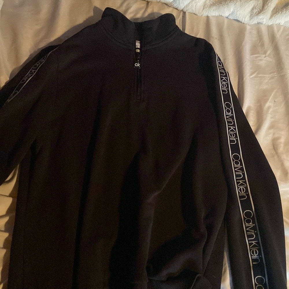 Black Calvin Klein half zip sweater